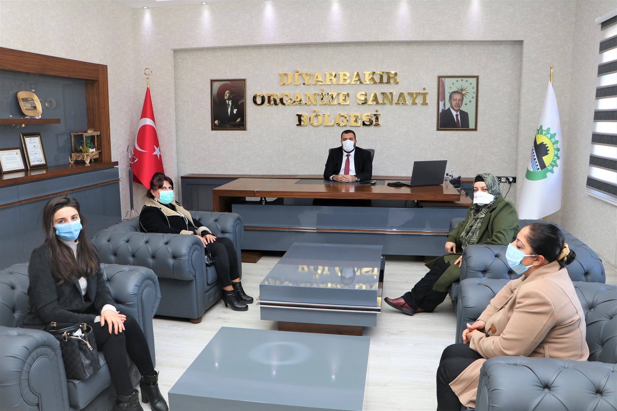 Eker ve Akboyun, OSB Başkanı Fidan'ı ziyaret etti