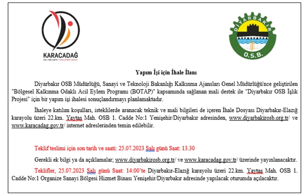Diyarbakır OSB İşlik Projesi
