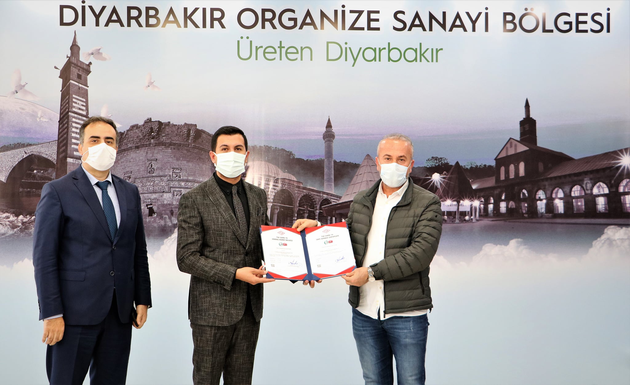 Diyarbakır OSB, Diyarbakır'da TSE Covid-19 güvenli hizmet belgesi alan ilk kuruluş oldu.