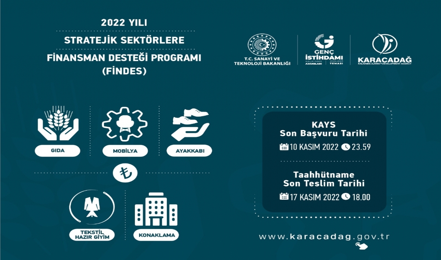 Karacadağ Kalkınma Ajansı tarafından 2022 yılı Stratejik İmalat Sektörlerine Finansman Desteği Programı ilan edildi.